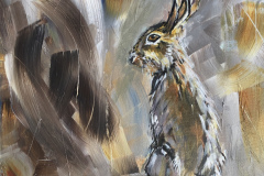 Garden Rabbit 12 by 12 acrylic - sold