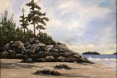 Tofino Morning 36 by 36 acrylic - sold